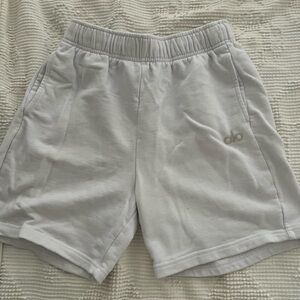 ALO Yoga White Athletic Shorts